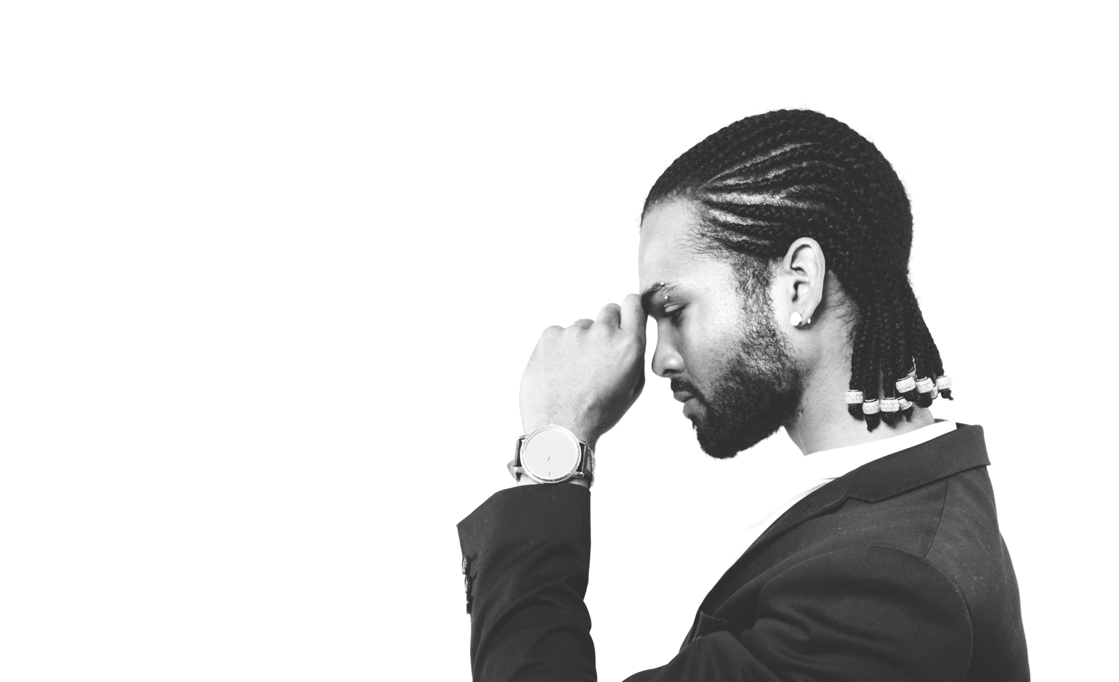 Men's braiding background