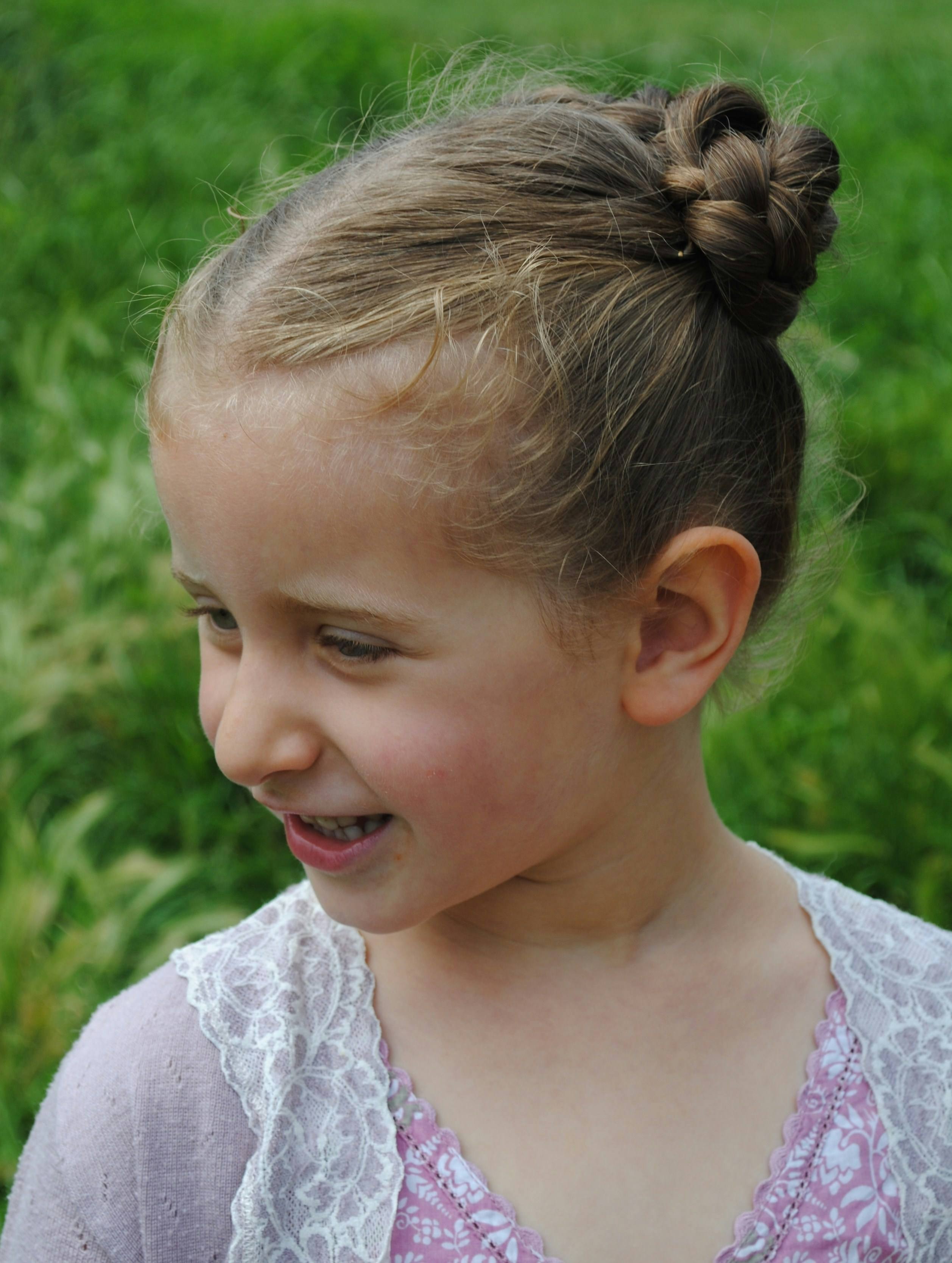 Child with knotless braids