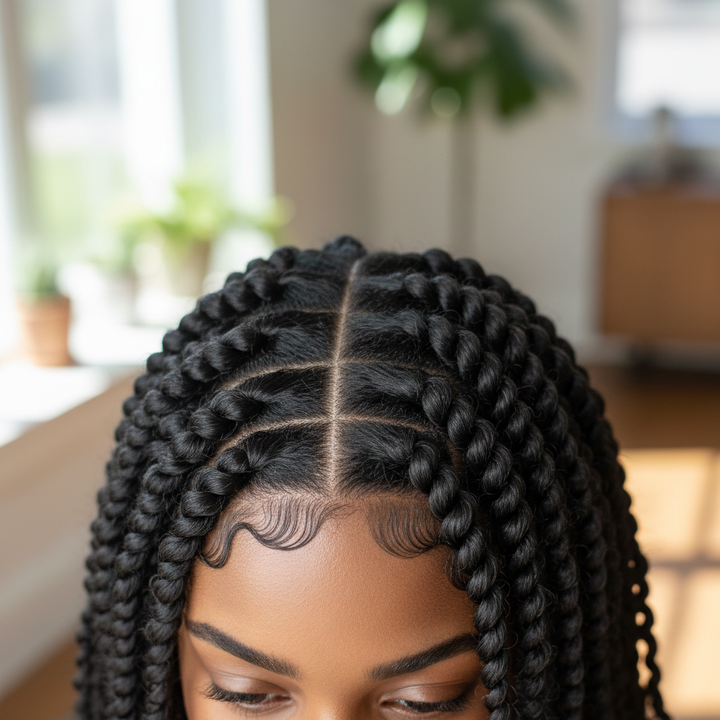 Woman with Marley twists