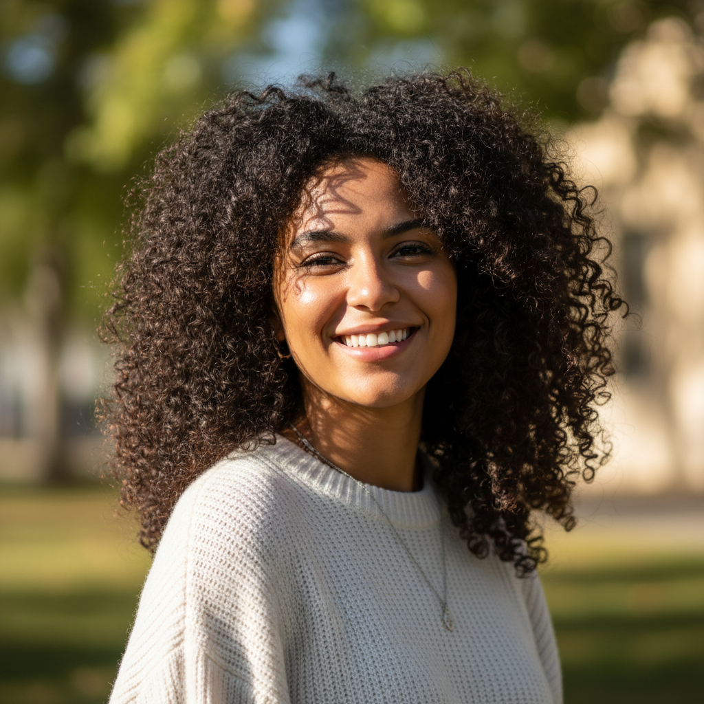 Woman with spring twists