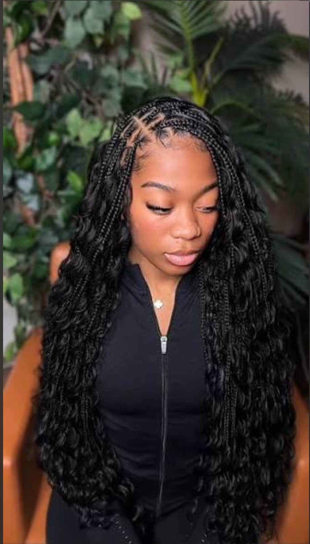 Goddess Box Braids With Deep Boho Boucles - Image 1