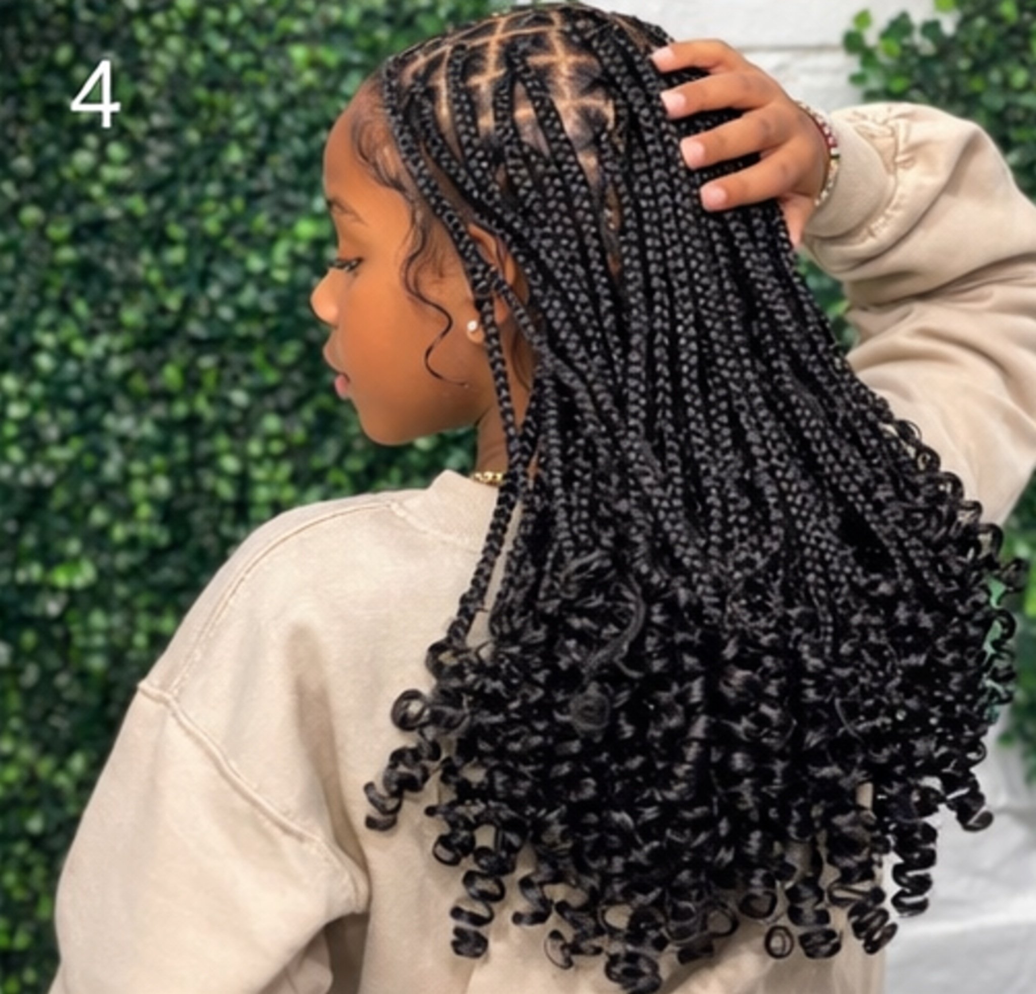 Short knotless braids for kids - main image