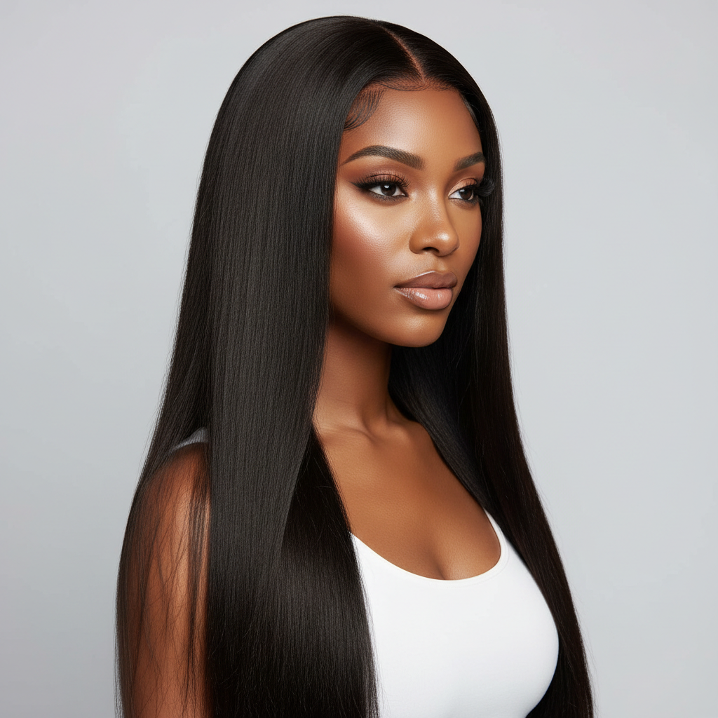 360 Lace Wig Installation Antwerp – three-quarter view showing flawless melted lace perimeter